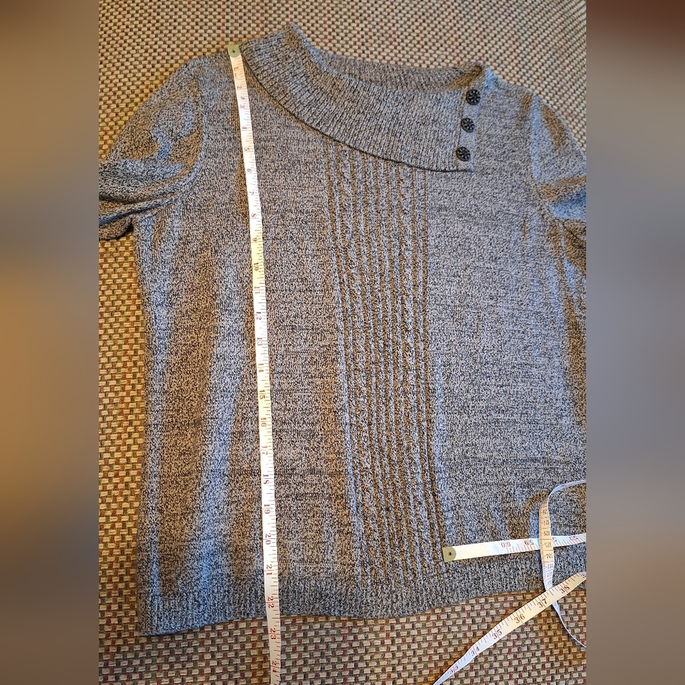 Christopher & Banks Taupe Cowl Neck Sweater - Picture 5 of 10